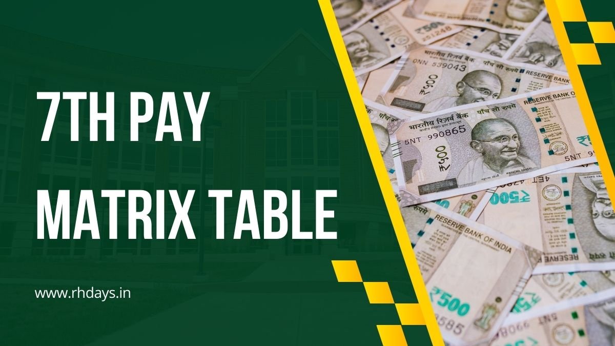 7th Pay Matrix Table